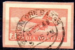 INDIA 1948 Douglas DC4 Aerogramme Cut Out - 2a Orange  FU NICE CANCELLATION - Luchtpostbladen