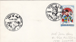 R51918- PETRU 1ST MUSAT, MOLDAVIAN KING, STAMP AND SPECIAL POSTMARK ON COVER, 1988, ROMANIA - Lettres & Documents