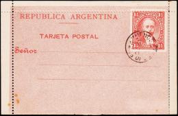 REPUBLICA ARGENTINA TARJETA POSTAL 1½ CENTAVOS. BUENOS AIRES 12 OC 92. (Michel: ) - JF108951 - Postal Stationery