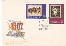 3948 HISTORY THE PAYSANS WAR COVER FDC ROMANIA 1907 - FDC