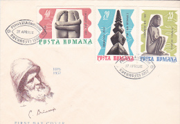 3951 ARTIST CONSTANTIN BRANCUSI COVER FDC ROMANIA 1997 - FDC