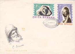 3952 ARTIST CONSTANTIN BRANCUSI COVER FDC ROMANIA 1997 - FDC