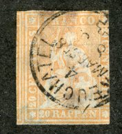 3456  Swiss 1857   Mi.#16 IIBzm (o) Zum.#25F  Scott #34  Cat. 340.chf -Offers Welcome!- - Gebruikt