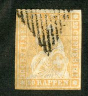 3457  Swiss 1857   Mi.#16 IIBzm (o) Zum.#25F  Scott #34  Cat. 340.chf -Offers Welcome!- - Oblitérés