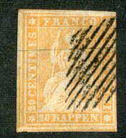 3458  Swiss 1857   Mi.#16 IIBzm (o) Zum.#25F  Scott #34  Cat. 340.chf -Offers Welcome!- - Gebruikt