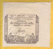 ASSIGNAT De 50 Sols. 23 Mai 1793 - Assignate