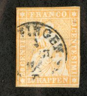 3462  Swiss 1858/62   Mi.#16 IIBym (o) Zum.#25G  Scott #39b  Cat. 65.€ -Offers Welcome!- - Gebraucht