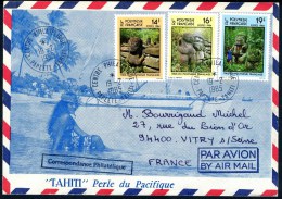 Lettre Illustrée Cachet Et Marque Postale Du Centre Philatélique De Papeete - Storia Postale