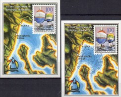 Europa-Meisterschaft Segeln 1986 Jugoslawien Block 28 **/o 8€ Flying Dutchman Segel-EM Bloque Ms Map Sheet Bf Jugoslavia - Gebraucht