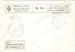 Carta Con Cuño Grupo Regional De Sanidad Nº 5 - Militaire Vrijstelling Van Portkosten