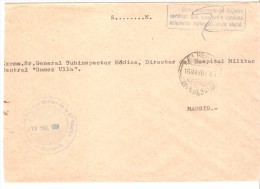 Carta Con Cuño Sanidad Militar De Burgos - Franchigia Militare