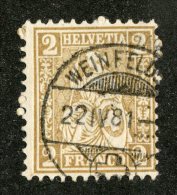 3479  Swiss 1867   Mi.#29 (o) Zum.#37  Scott #52  Cat. 2.€ -Offers Welcome!- - Gebruikt