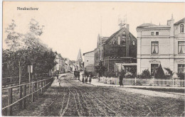 NEUBUKOW Belebte Strasse Nansicht Burchardstrsse ? Pferde Kutsche In Richtung Kirche 22.8.1919 Gelaufen - Kuehlungsborn
