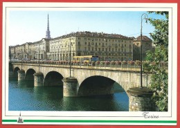 CARTOLINA NV ITALIA - TORINO - Ponte Vittorio Emanuele I E Scorcio Di Piazza Vittorio Veneto - 10 X 15 - Brücken