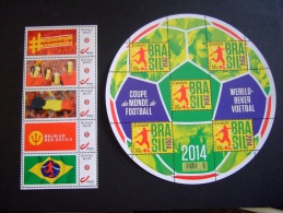 BELGIUM 2014  RED DEVILS  BRASIL MNH **   (101300-980) - 2014 – Brésil