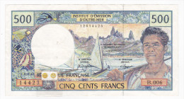 Polynésie Française / Tahiti - 500 FCFP - B.006 / Signatures Jurgensen / Ferman / Beugnot - Territori Francesi Del Pacifico (1992-...)