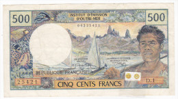 Polynésie Française - 500 FCFP - Mention "PAPEETE" Au Verso - D.1 / Postel-Vinay - Clappier - Territori Francesi Del Pacifico (1992-...)