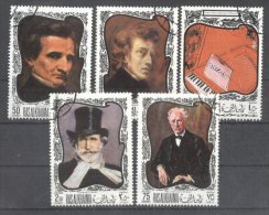 Ras Al Khaima 1969 Composers On Paintings Used DE.150 - Ra's Al-Chaima