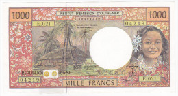 Polynésie Française / Tahiti - 1000 FCFP - E.021 / Signatures Pouilleute / Redouin / Audren - Territorios Francés Del Pacífico (1992-...)