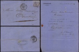 Belgium 1869 Postal History Rare Cover + Content Anvers To Courtrai DB.212 - Andere & Zonder Classificatie