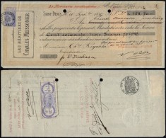 Belgium 1895 Postal History Rare Commercial Document Verviers - Fiscal Revenue DB.237 - Enveloppes