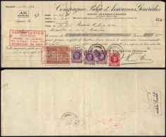 Belgium 1882 Postal History Rare Commercial Document Bruxelles - Fiscal Revenue DB.238 - Covers