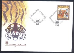 Estonia 1998 FDC Cover: Fauna Tiger Panthera Tigris; Tallinna ZOO - Raubkatzen