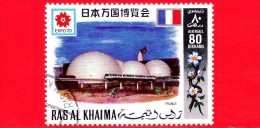 RAS AL- KHAIMA - USATO - 1970 - Esposizione Di Osaka - Expo 70 - Padiglione - Francia - 80 - Ras Al-Khaima