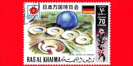 RAS AL- KHAIMA - Usato - 1970 - Esposizione Di Osaka - Expo 70 - Padiglione - Germania - 70 - Ras Al-Khaima