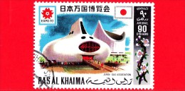 RAS AL- KHAIMA - Usato - 1970 - Esposizione Di Osaka - Expo 70 - Padiglione - Giappone - 90 - Ras Al-Khaima