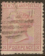 NZ 1874 4d FSF P12.5 SG 154 U #KK54 - Gebruikt