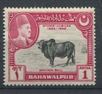 137 BAHAWALPUR 1949 - Bovin Zebu (Yvert 21)  Neuf ** (MNH) Sans Trace De Charnière - Bahawalpur