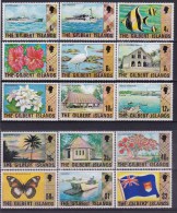 1974 Gilbert Islands  - Definitives 15v., Ships,flowers,animals,flag,buildings Scott 269/283 Michel 264/78 Yv. 17/31 MNH - Îles Gilbert Et Ellice (...-1979)