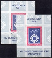 Winter-Olympiade Schneekristall Sarajevo 1984 Jugoslawien Block 22 **/o 3€ Sport Ms Olympic Bloc Wap Sheet Bf Yugoslavia - Usados