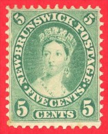 Canada New Brunswick # 8 - 5 Cents - Mint N/H - Dated  1860 - Queen Victoria /  Nouveau Brunswick - Nuovi