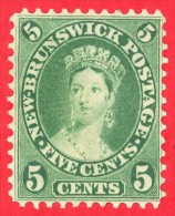 Canada New Brunswick # 8 - 5 Cents - Mint - Dated  1860 - Queen Victoria /  Nouveau Brunswick - Ungebraucht