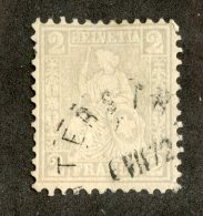 3652   Swiss 1862   Mi.#20b (o)   Scott #41  Cat. 6.€ -Offers Welcome!- - Oblitérés