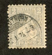 3654   Swiss 1862   Mi.#20c (o)   Scott #41  Cat. 5.€ -Offers Welcome!- - Gebruikt