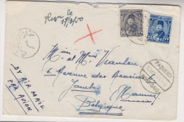 Lettre De 1950 Pour La Belgique Oblitération Paquebot - Briefe U. Dokumente