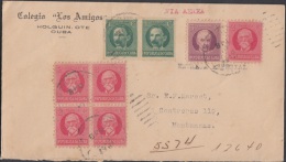 1917-H-92 CUBA. REPUBLICA. 1917. 1-2-3c.PATRIOTAS. SOBRE ENVIADO ENTREGA ESPECIAL. SPECIAL DELIVERY. HOLGUIN. - Brieven En Documenten