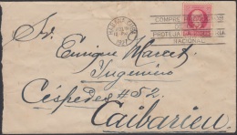 1917-H-101 CUBA. REPUBLICA. 1917. 2c.PATRIOTAS. SOBRE MARCA. COMPRE PRODUCTOS CUBANOS. PROTEJA INDUSTRIA NACIONAL. 1927 - Lettres & Documents