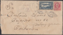 1917-H-103 CUBA. REPUBLICA. 1917. AVION MORANE. SOBRE ENTREGA ESPECIAL. SPECIAL DELIVERY. DEVUELTO POR AUSENCIA. - Cartas & Documentos