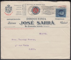 1917-H-109 CUBA. REPUBLICA. 1917. PATRIOTAS. 5c. SOBRE FARMACIA SARRA A FRANCIA. FRANCE. 1918. DRUG STORE. PHARMACY. - Briefe U. Dokumente