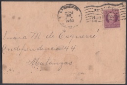 1917-H-113 CUBA. REPUBLICA. 1917. 3c.PATRIOTAS. SOBRE MARCA VISITE CARDENAS Y SU PLAYA DE VARADERO. 1932. RARO. - Covers & Documents