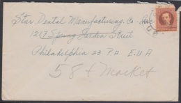 1917-H-122 CUBA. REPUBLICA. 1917. PATRIOTAS. 8c SOBRE RARA MARCA. CUBA CORREOS. A PHILADELPHIA. US. - Lettres & Documents