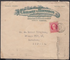 1917-H-131 CUBA. REPUBLICA. 1917. PATRIOTAS. 2c. 1930. SOBRE COMERCIAL ILUSTRADO A BARCELONA. ESPAÑA. SPAIN. - Cartas & Documentos