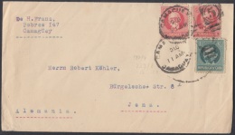 1917-H-132 CUBA. REPUBLICA. 1917. PATRIOTAS. 1-2c. SOBRE ENVIADO A JENA, ALEMANIA. GERMNAY - Storia Postale