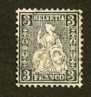 3716   Swiss 1862/81   Mi.#21 (o)  Scott #42  Cat. 130.€ -Offers Welcome!- - Used Stamps