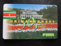 Prepaid Phonecard Also Used In Surinam, Tulips Garden,used - GSM-Kaarten, Bijvulling & Vooraf Betaalde