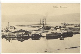 Carte Postale Ancienne Egypte - Suez. The Docks - Port - Sues